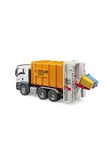Bruder Bruder 03762 MAN TGS Vuilniswagen met Achterlader, Oranje (1:16) Bruder Bruder 03762 MAN TGS Vuilniswagen met Achterlader, Oranje (1:16)