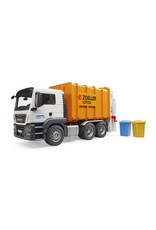 Bruder Bruder 03762 MAN TGS Vuilniswagen met Achterlader, Oranje (1:16) Bruder Bruder 03762 MAN TGS Vuilniswagen met Achterlader, Oranje (1:16)
