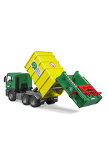 Bruder Bruder 03764 MAN TGS Vuilniswagen met Achterlader, Geel/Groen (1:16) Bruder Bruder 03764 MAN TGS Vuilniswagen met Achterlader, Geel/Groen (1:16)