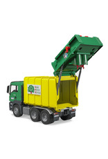 Bruder Bruder 03764 MAN TGS Vuilniswagen met Achterlader, Geel/Groen (1:16) Bruder Bruder 03764 MAN TGS Vuilniswagen met Achterlader, Geel/Groen (1:16)