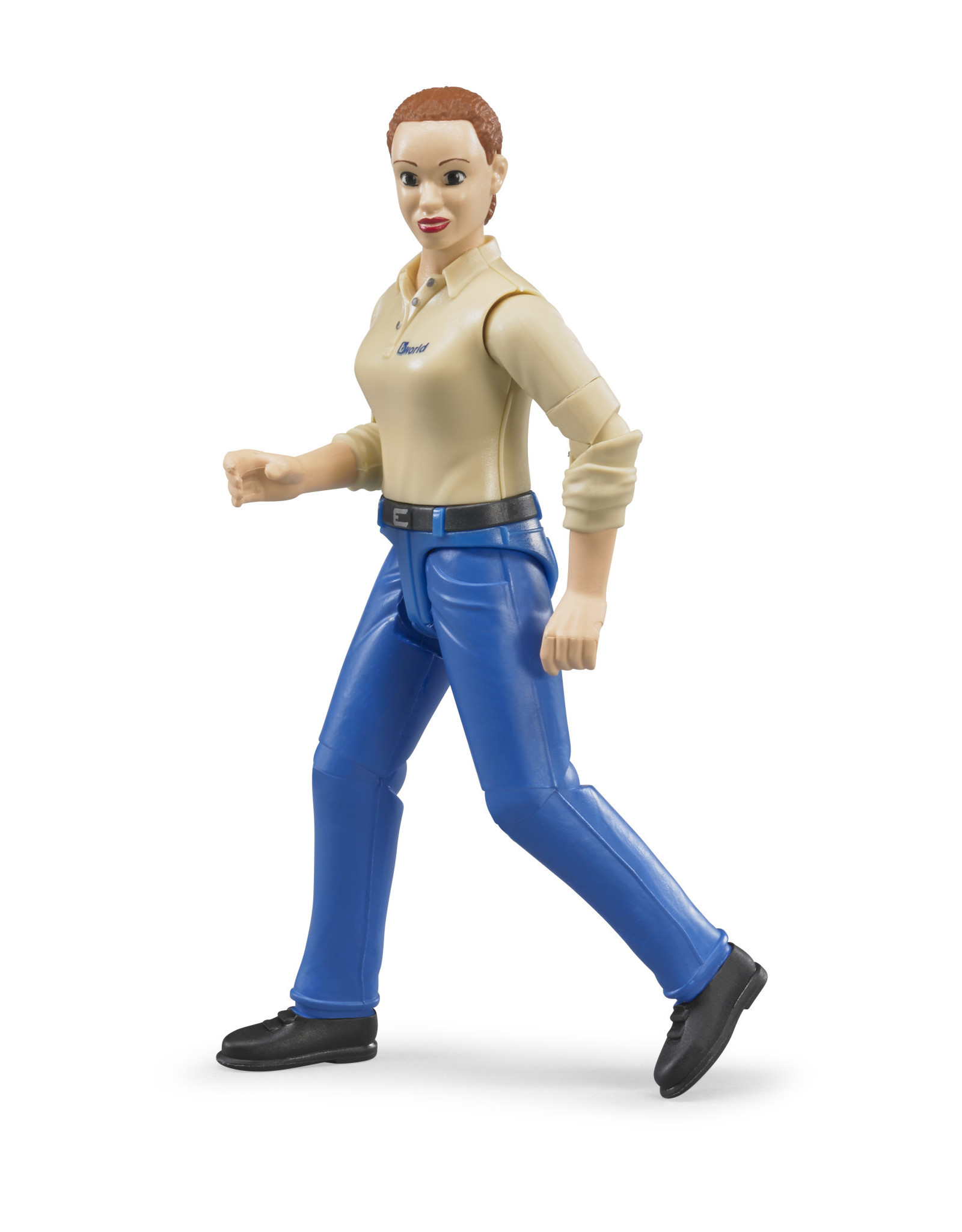 Bruder Bruder Bworld 60408 Vrouw met Blanke Huidskleur en Blauwe Broek