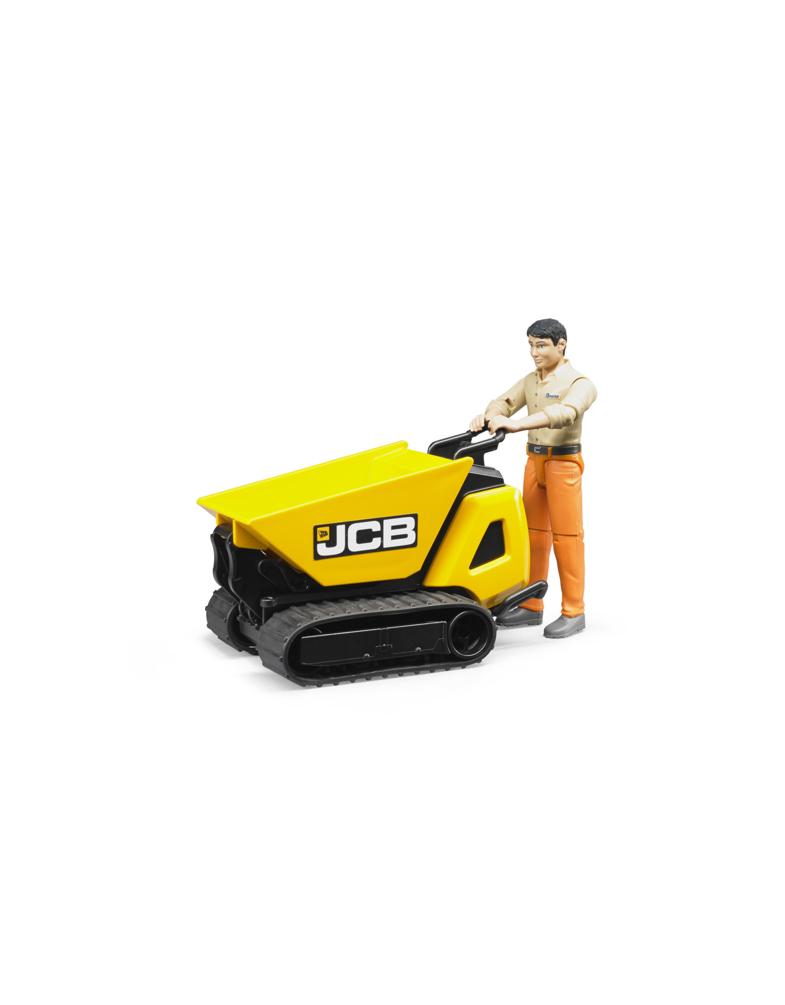 Bruder Bruder Bworld 62004 JCB Dumpster HTD-5 met Bouwvakker (1:16)