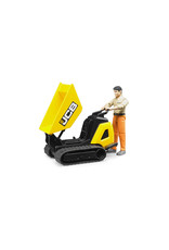 Bruder Bruder Bworld 62004 JCB Dumpster HTD-5 met Bouwvakker (1:16)