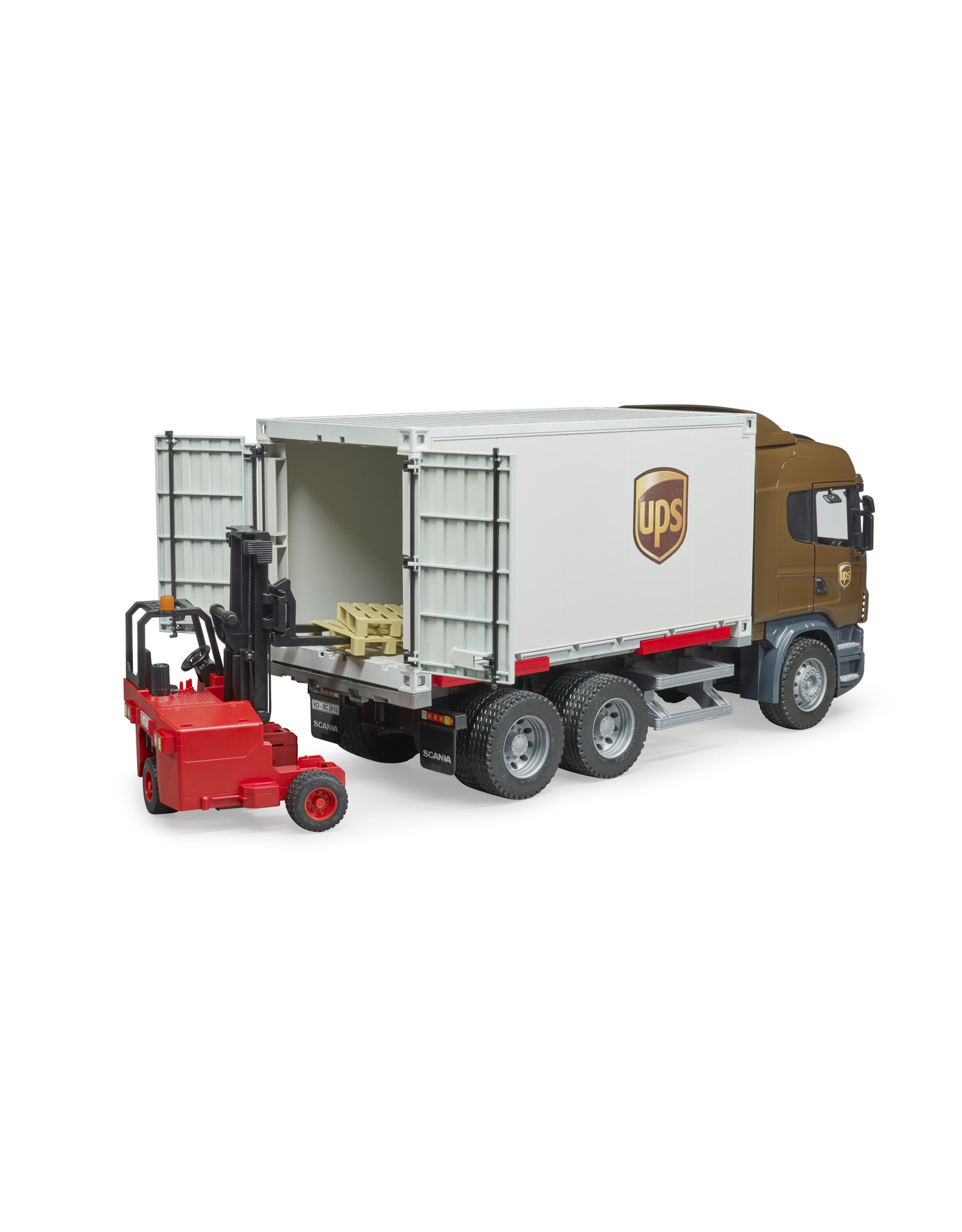 Bruder Bruder 03581 Scania R-serie Vrachtwagen UPS met Heftruck (1:16)