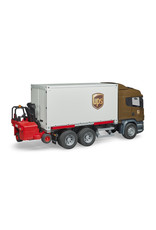 Bruder Bruder 03581 Scania R-serie Vrachtwagen UPS met Heftruck (1:16) Bruder Bruder 03581 Scania R-serie Vrachtwagen UPS met Heftruck (1:16)