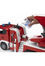 Bruder Bruder 03590 Scania R-serie brandweer Ladderwagen met Waterpomp (1:16) + Licht- en Geluidsmodule