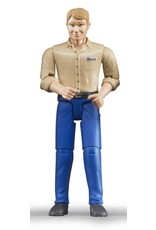 Bruder Bruder Bworld 60006 Man met Blanke Huidskleur en Blauwe Broek Bruder Bruder Bworld 60006 Man met Blanke Huidskleur en Blauwe Broek