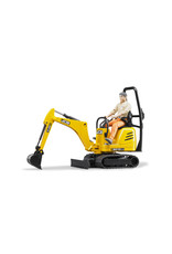 Bruder Bruder Bworld 62002 JCB Micro Graafmachine 8010 CTS met Bouwvakker (1:16)