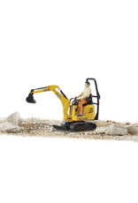 Bruder Bruder Bworld 62002 JCB Micro Graafmachine 8010 CTS met Bouwvakker (1:16)