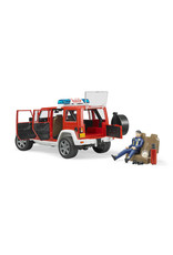 Bruder Bruder 02528 Jeep Wrangler Unlimited Rubicon Brandweerauto met Brandweerman (1:16) + Licht- en Geluidsmodule