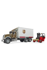 Bruder 02828 MACK Granite UPS Vrachtwagen met Vorkheftruck 1 16 Marja s Shop
