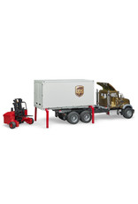 Bruder Bruder 02828 MACK Granite UPS Vrachtwagen met Vorkheftruck (1:16)