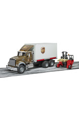 Bruder Bruder 02828 MACK Granite UPS Vrachtwagen met Vorkheftruck (1:16)