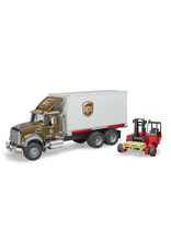 Bruder Bruder 02828 MACK Granite UPS Vrachtwagen met Vorkheftruck (1:16)