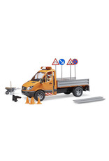 Bruder Bruder 02537 Mercedes Benz Sprinter Wegwerkzaamheden met Arbeider en Accessoires (1:16) + Licht- en Geluidsmodule