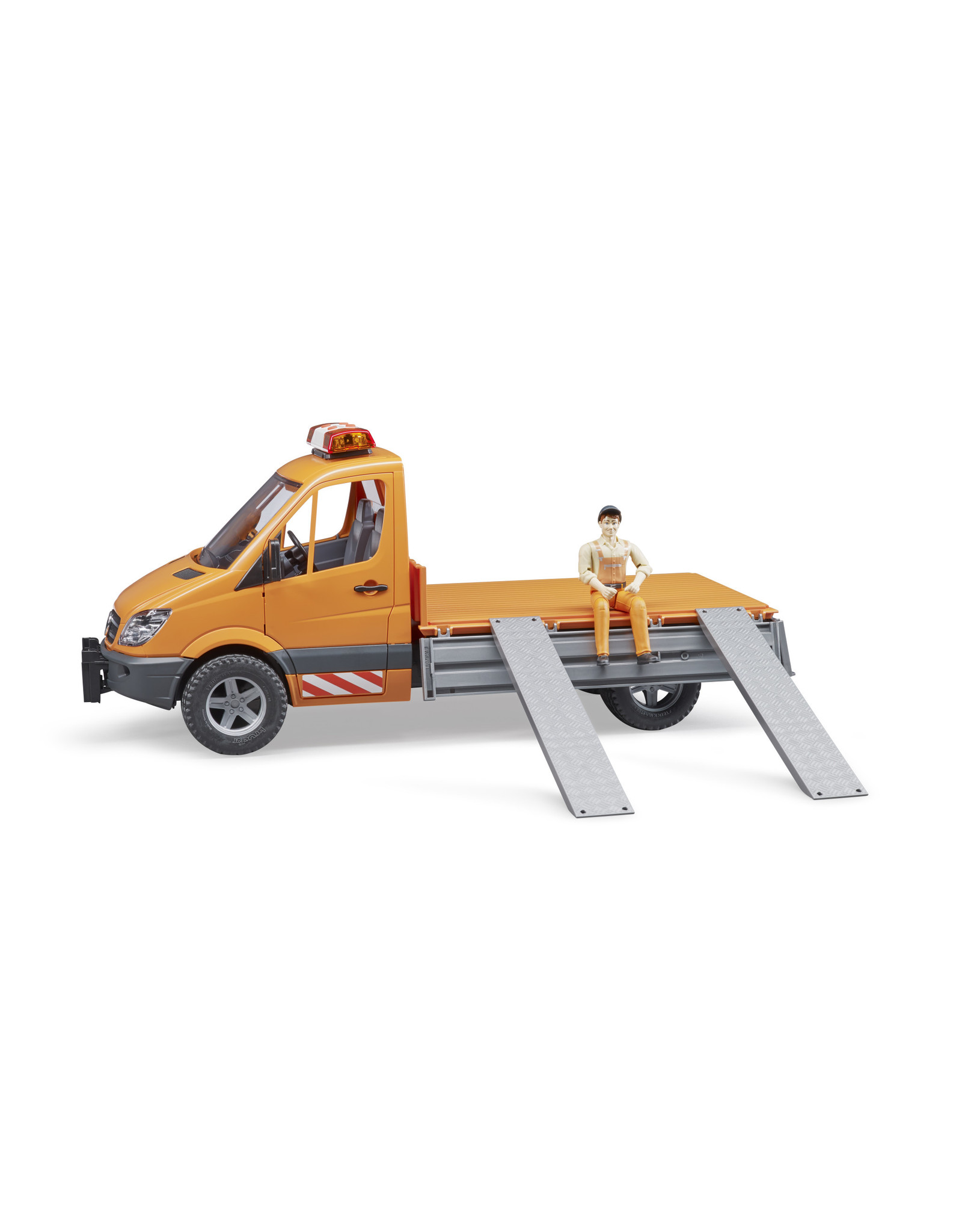 Bruder Bruder 02537 Mercedes Benz Sprinter Wegwerkzaamheden met Arbeider en Accessoires (1:16) + Licht- en Geluidsmodule