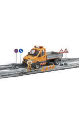 Bruder Bruder 02537 Mercedes Benz Sprinter Wegwerkzaamheden met Arbeider en Accessoires (1:16) + Licht- en Geluidsmodule