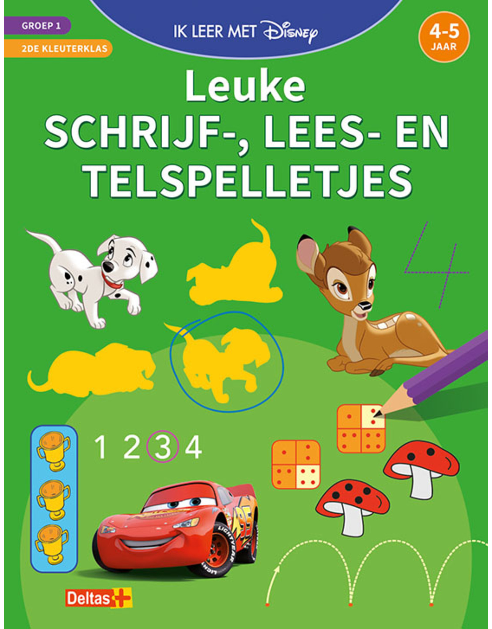 Uitgeverij Deltas Disney ik leer met - Leuke schrijf- lees- en telspelletjes (4-5jr)