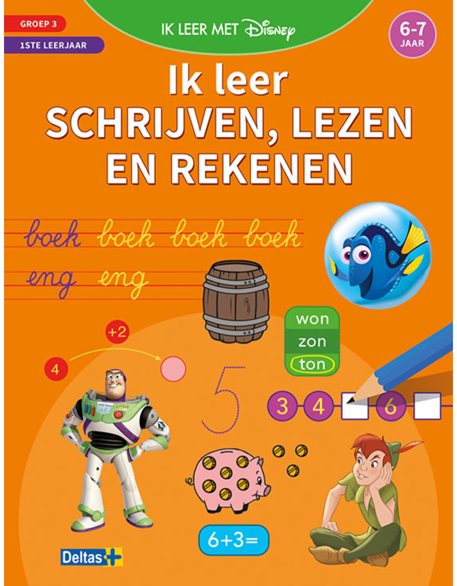 Uitgeverij Deltas Disney ik leer met - Ik leer schrijven, lezen en rekenen (6-7jr)
