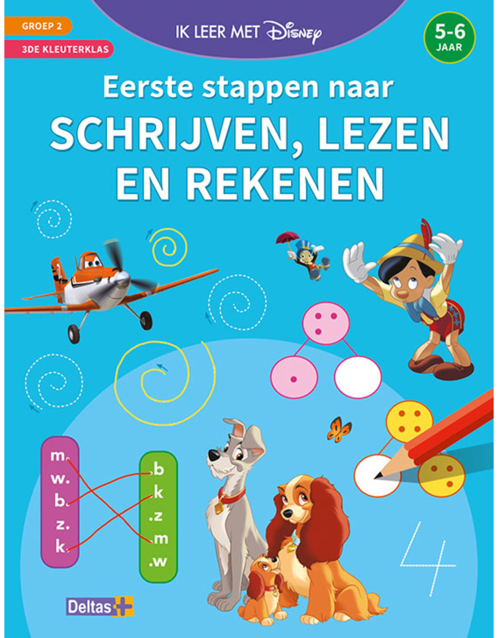 Uitgeverij Deltas Disney ik leer met - eerste stappen naar schrijven, lezen en rekenen