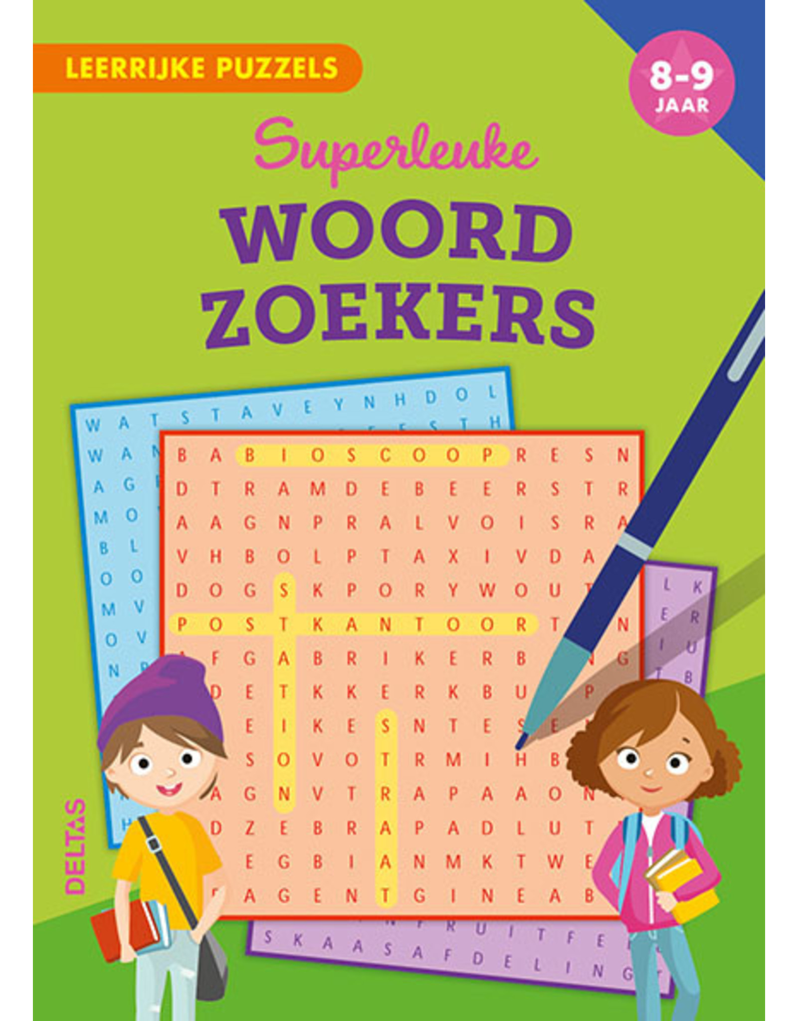 Uitgeverij Deltas Leerrijke puzzels - Superleuke woordzoekers (8-9 jaar)