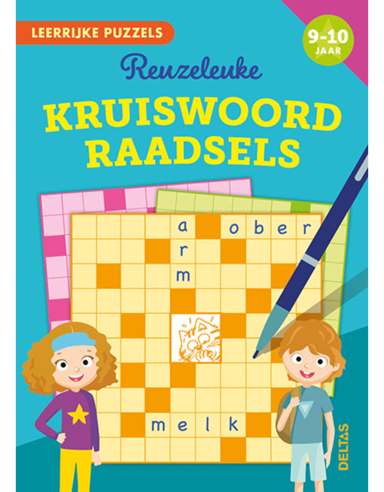 Uitgeverij Deltas Leerrijke puzzels - Reuzeleuke kruiswoordraadsels (9-10 jaar)