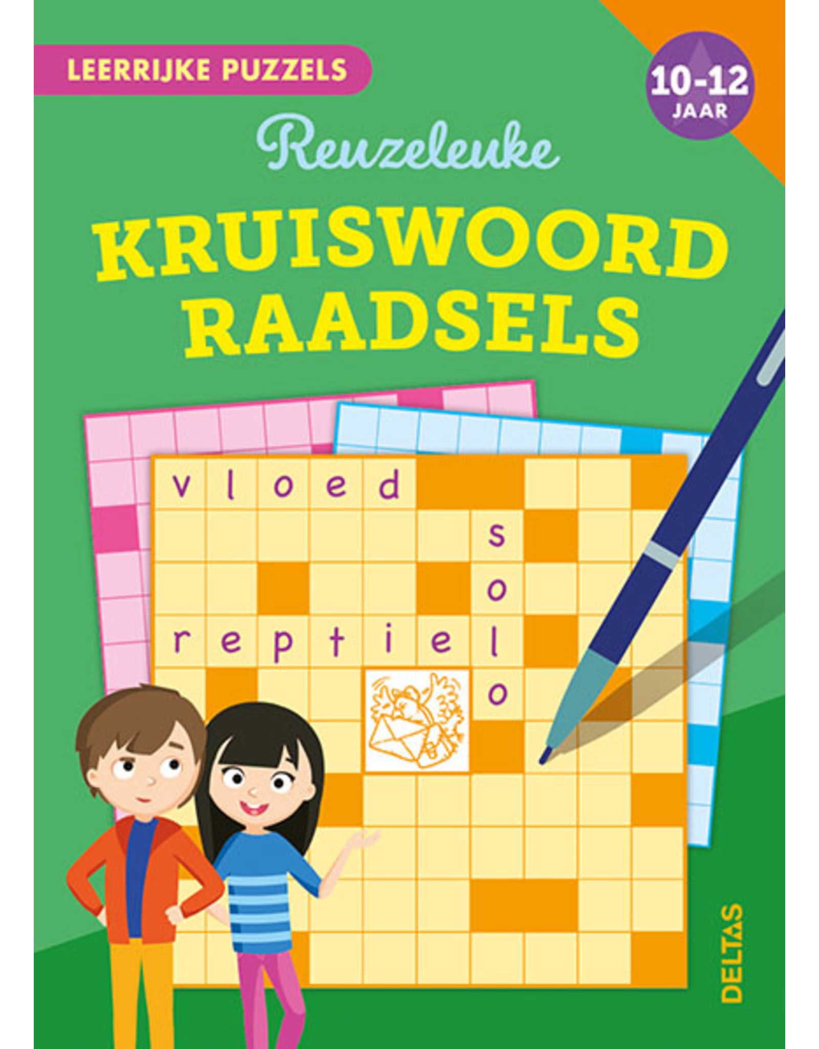 Uitgeverij Deltas Leerrijke puzzels - Reuzeleuke kruiswoordraadsels (10-12 jaar)