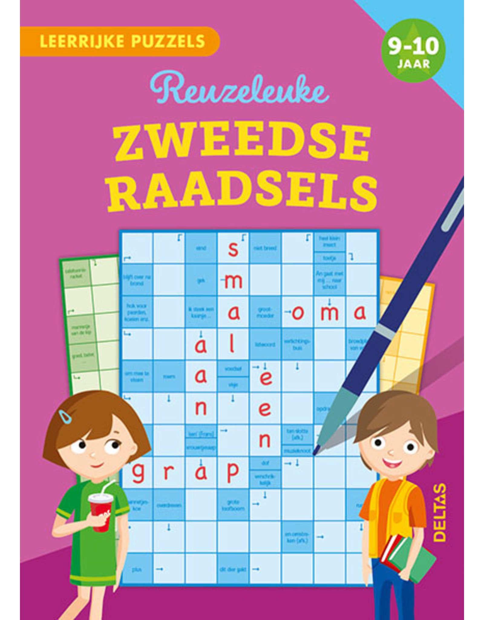 Uitgeverij Deltas Leerrijke puzzels - Reuzeleuke Zweedse raadsels (9-10 jaar)