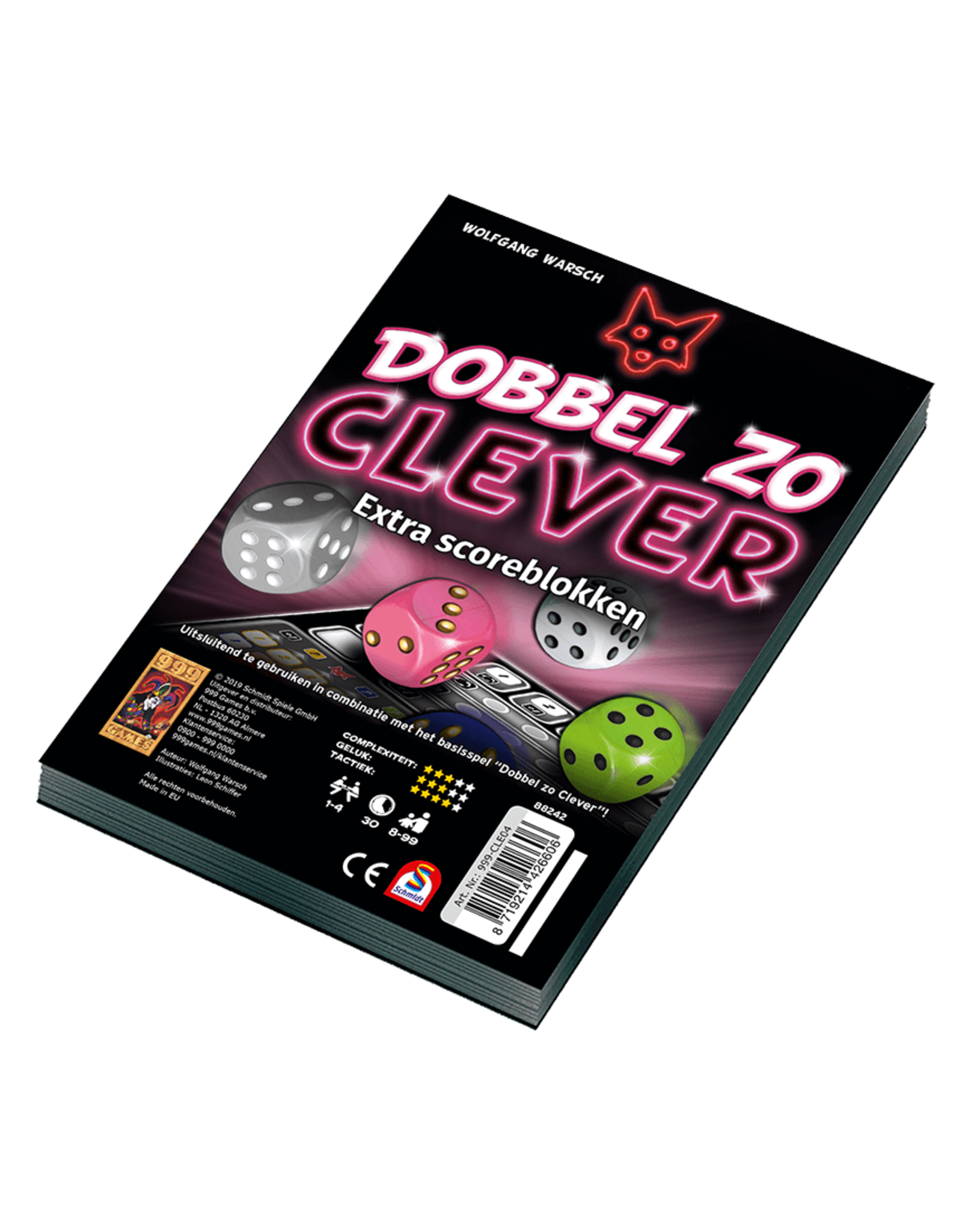 999 Games 999 Games: Dobbel zo Clever Scoreblok - Dobbelspel