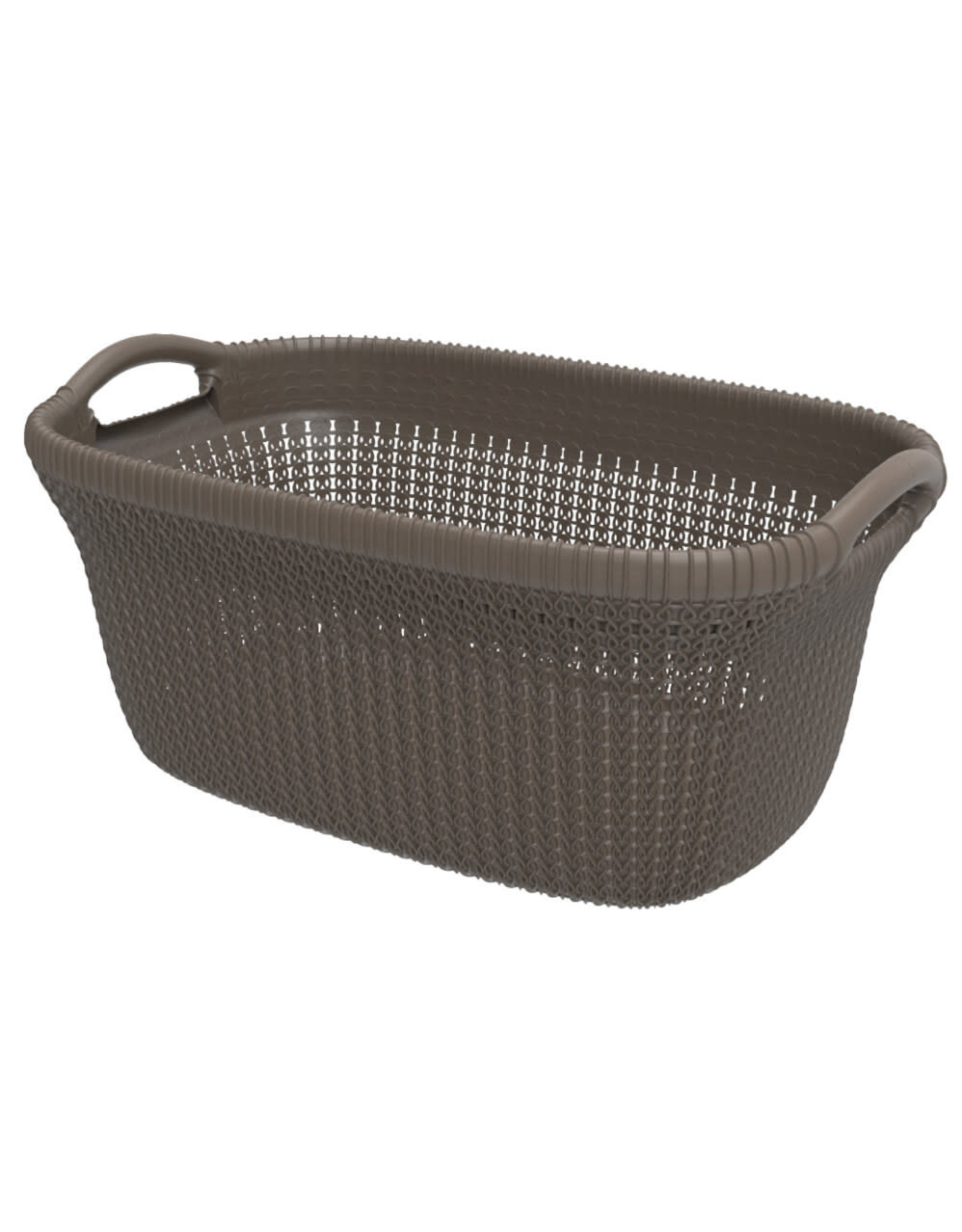 exegese In hoeveelheid Op de kop van Curver Curver Knit Wasmand Bruin, 40L - Marja's Shop