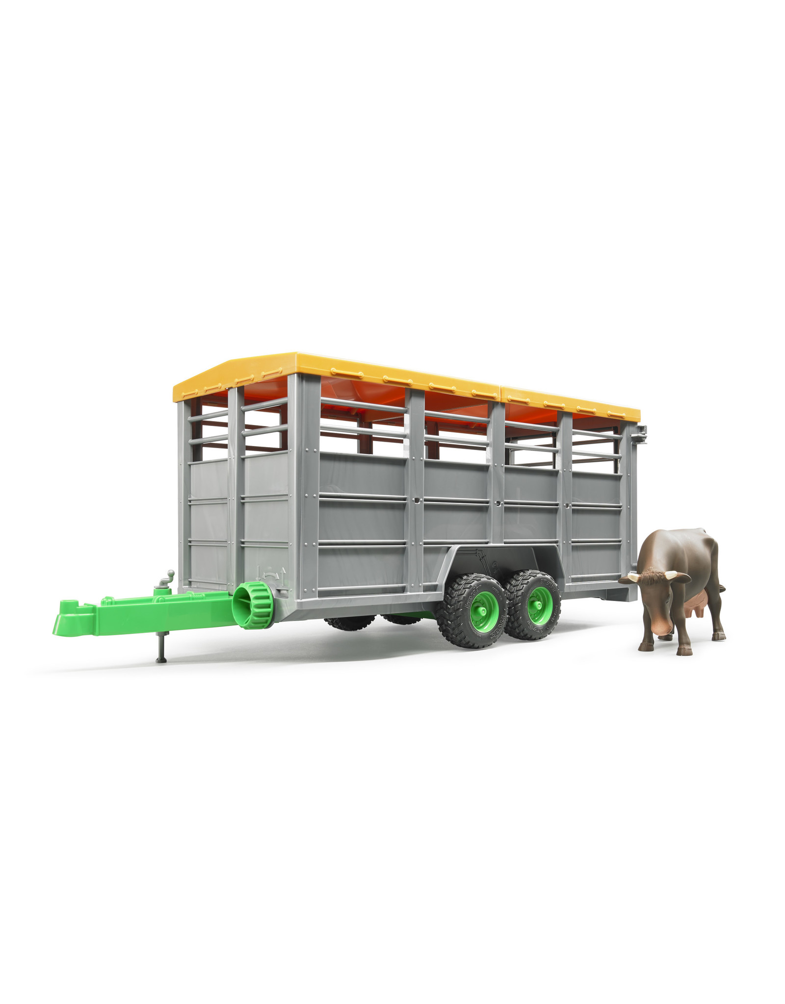 Bruder Bruder 02227 Veetransport Aanhangwagen met 1 Koe (1:16)