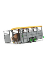 Bruder Bruder 02227 Veetransport Aanhangwagen met 1 Koe (1:16) Bruder Bruder 02227 Veetransport Aanhangwagen met 1 Koe (1:16)