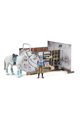 Bruder Bruder Bworld 62506 Paardenstal met Paard, Ruiter en Accessoires