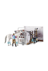 Bruder Bruder Bworld 62506 Paardenstal met Paard, Ruiter en Accessoires