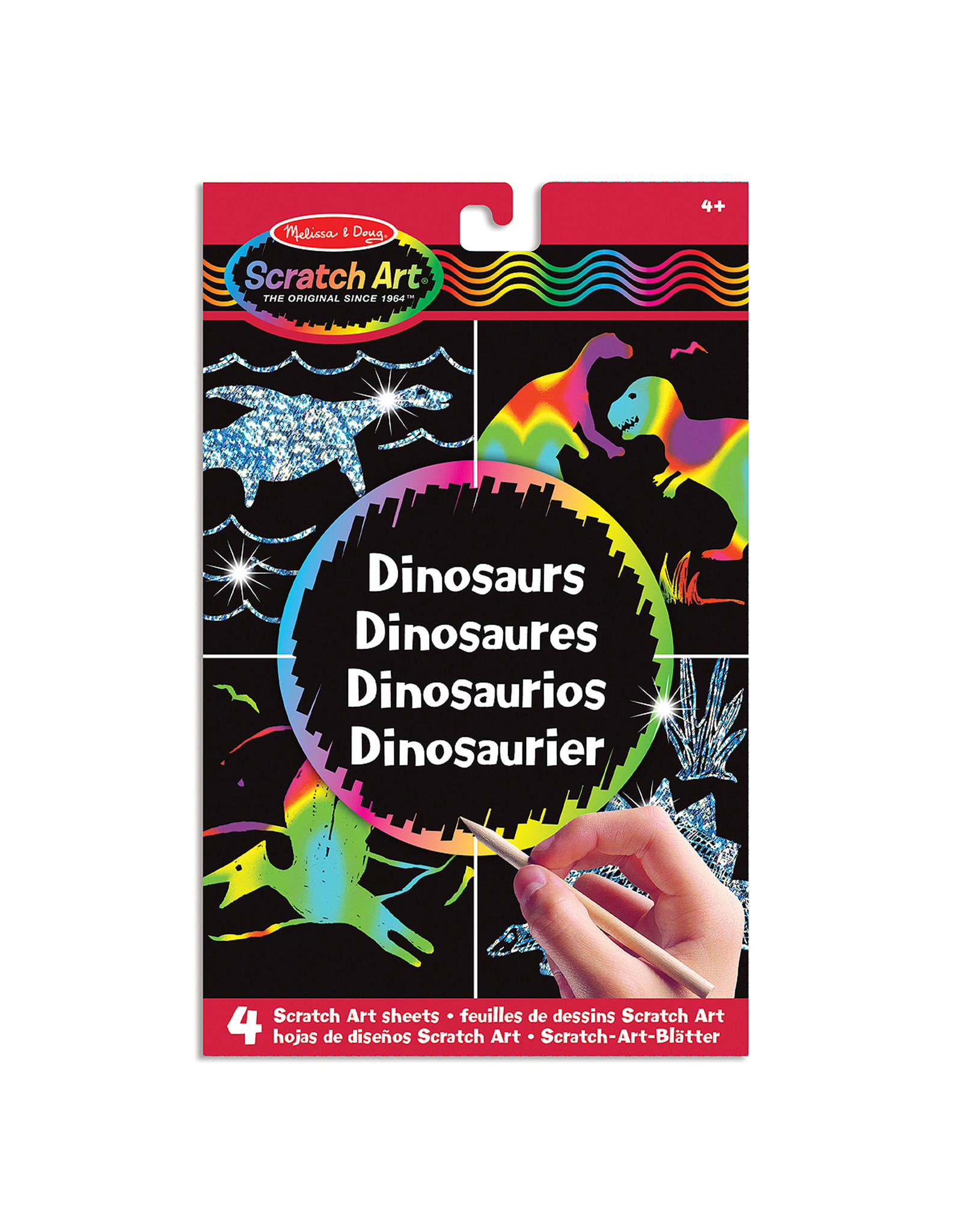 Melissa & Doug Melissa&Doug 15917 Scratch Art-Bladen: Dinosaurussen