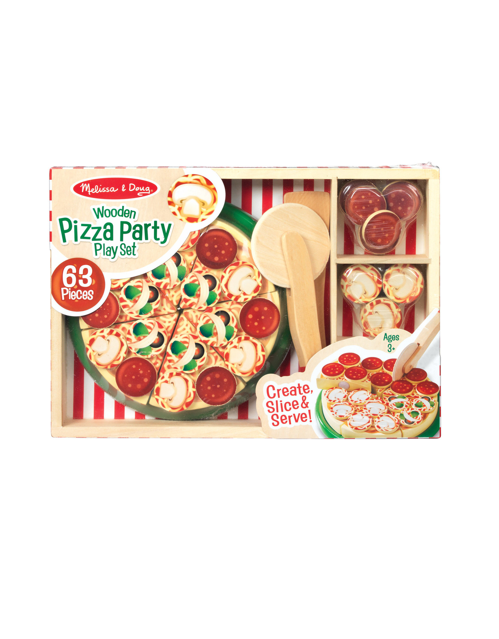 Melissa & Doug Melissa&Doug 10167 Houten Pizza (63 stuks)