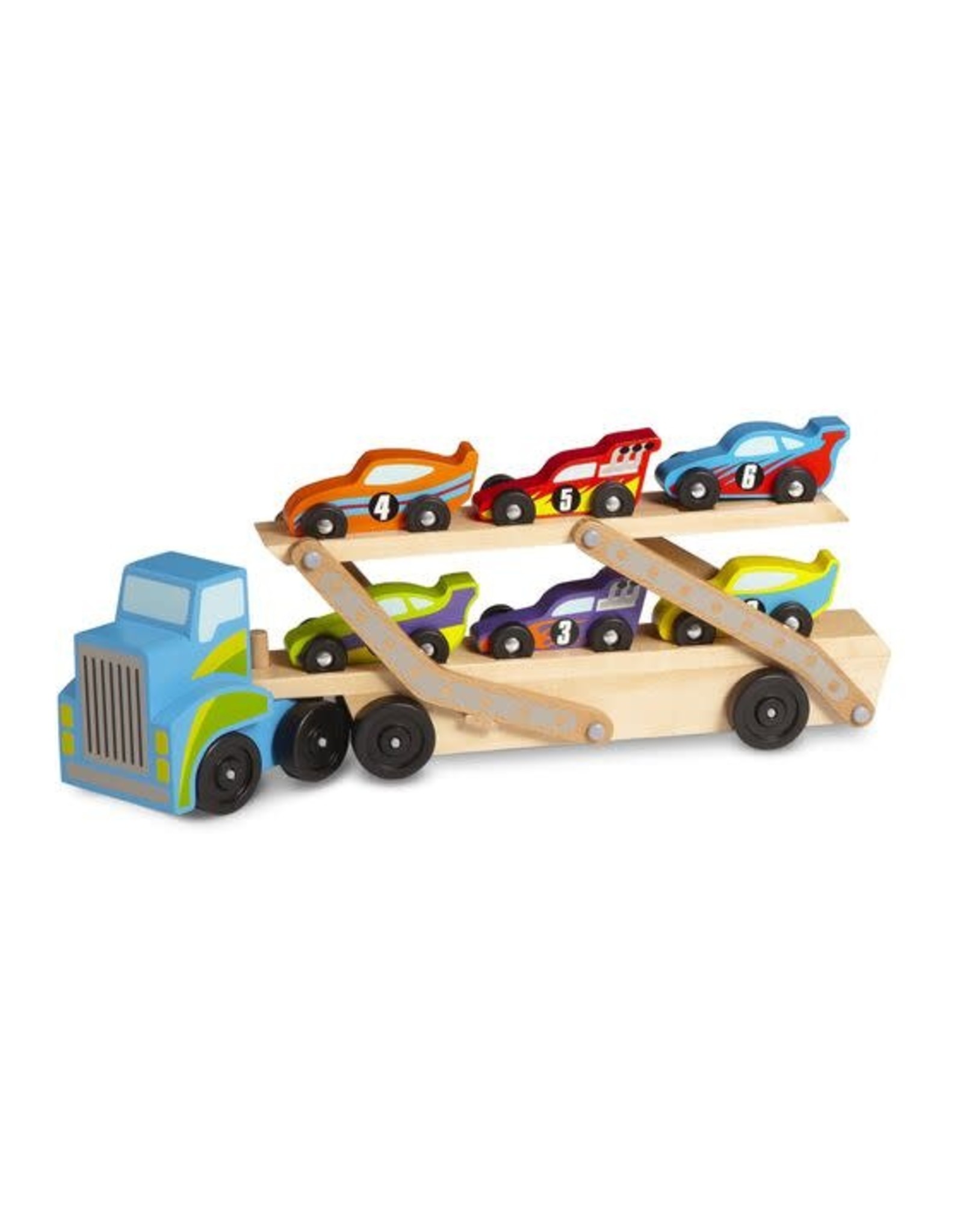 Melissa & Doug Melissa&Doug 12759 Extra Grote Vrachtwagen incl. 6 raceauto's (7-delig)