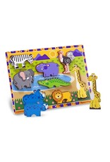 Melissa & Doug Melissa&Doug 13722 Dikke Houten Puzzel Safari (8 stuks)Melissa&Doug