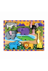 Melissa & Doug Melissa&Doug 13722 Dikke Houten Puzzel Safari (8 stuks)Melissa&Doug