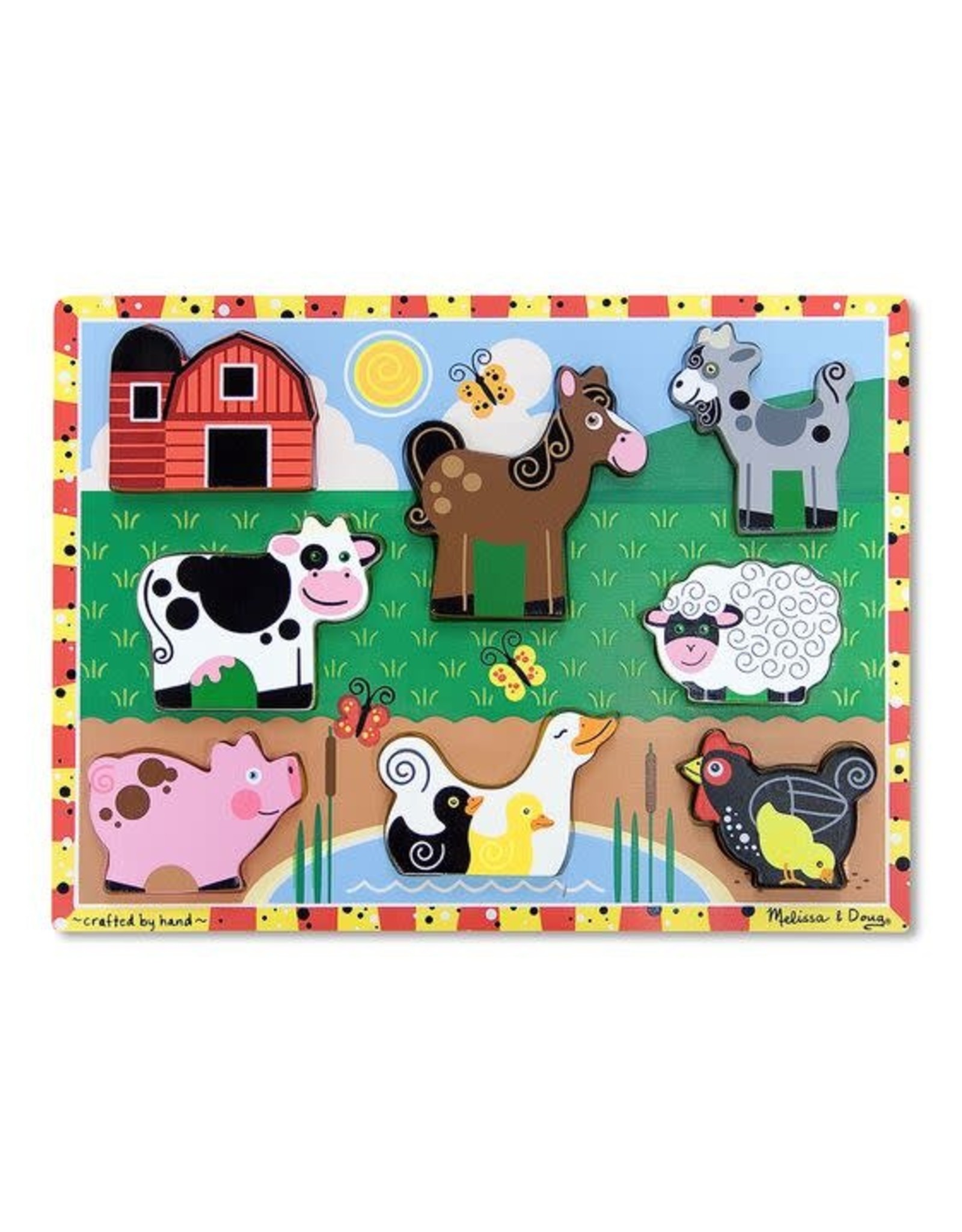 Melissa & Doug Melissa&Doug 13723 Dikke Houten Puzzel Boerderij (8 stukjes)