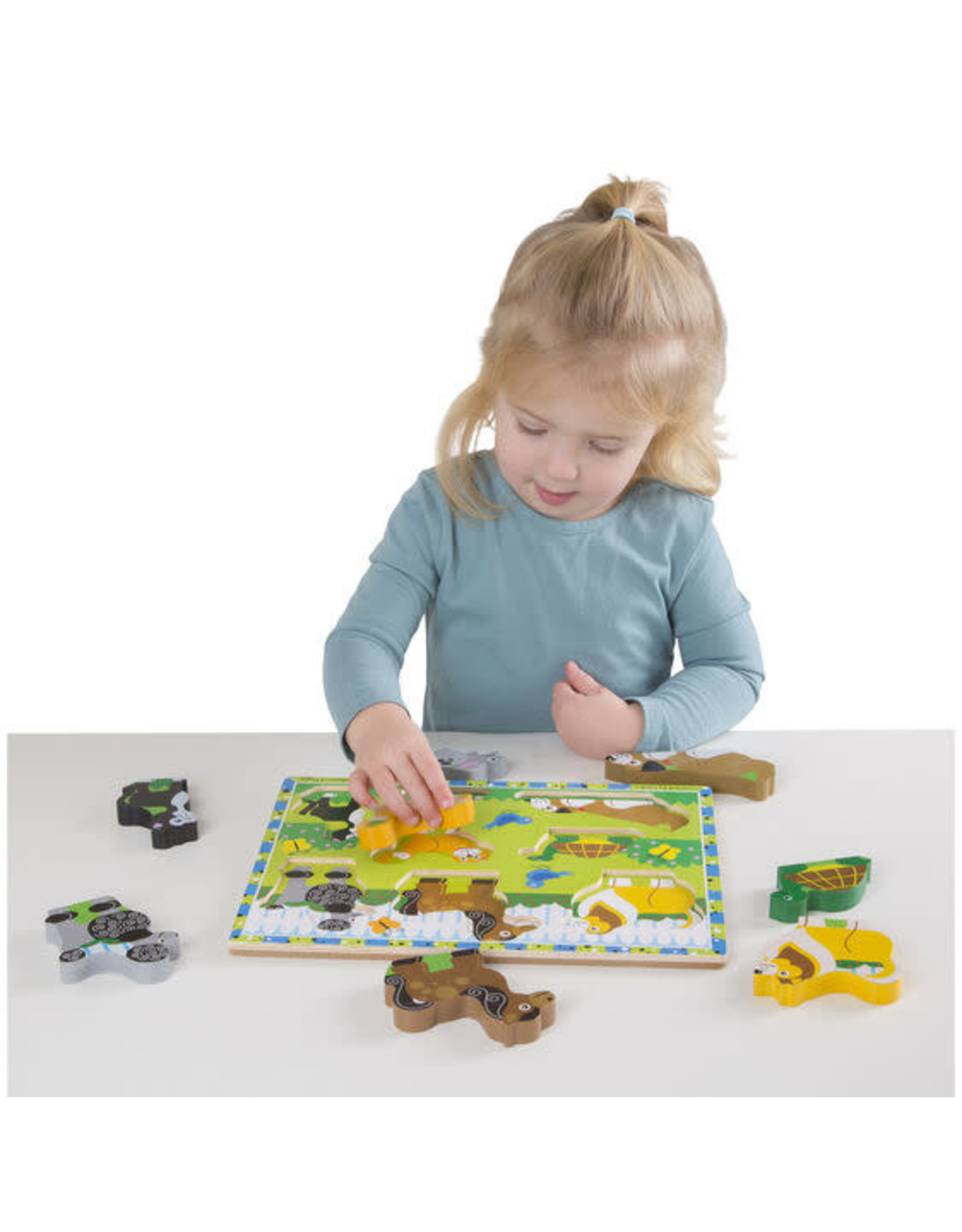 Melissa & Doug Melissa&Doug 13724 Dikke Houten Puzzel Huisdieren (8 stuks)