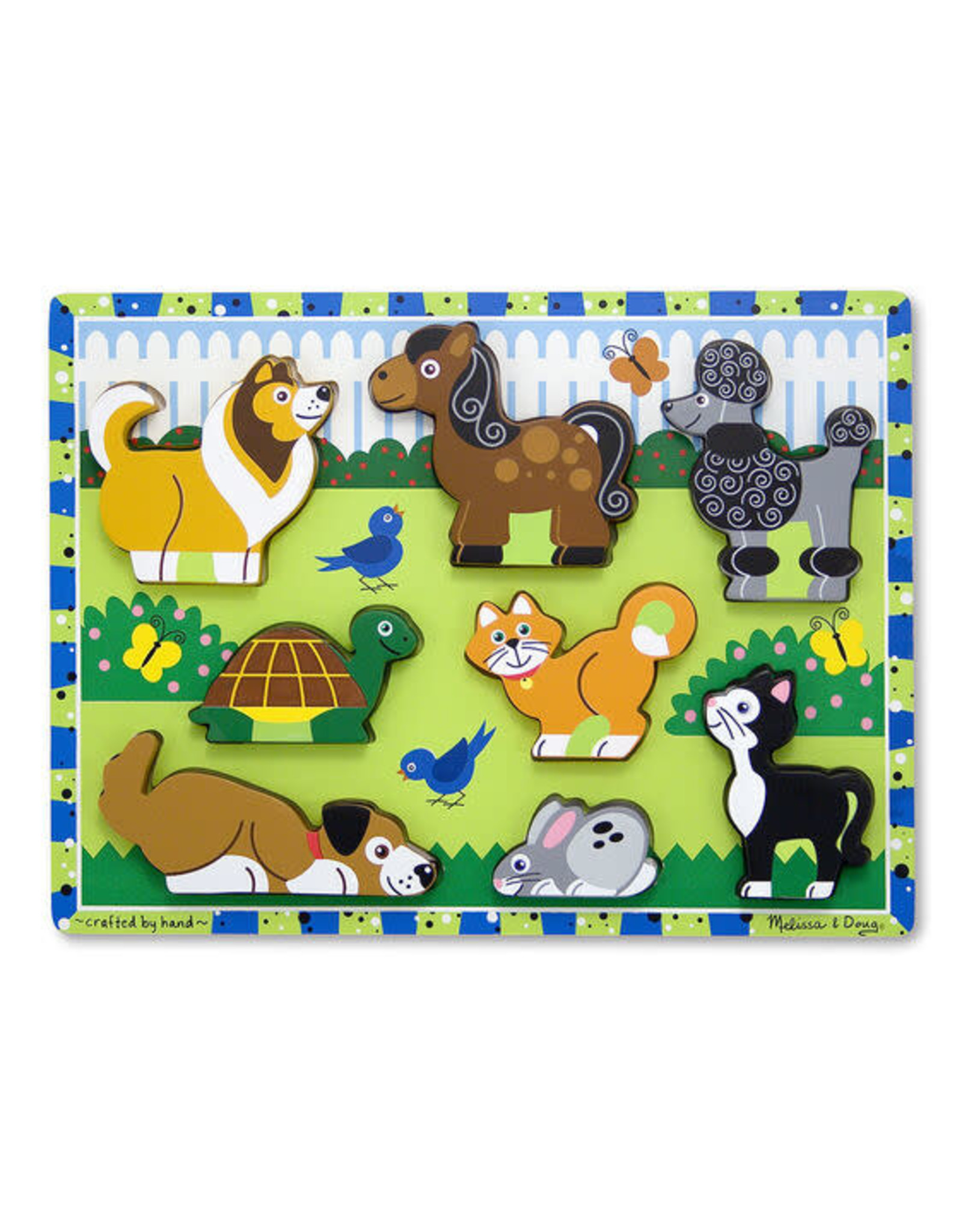 Melissa & Doug Melissa&Doug 13724 Dikke Houten Puzzel Huisdieren (8 stuks)