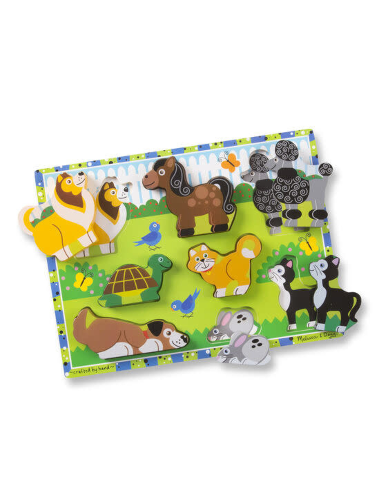 Melissa & Doug Melissa&Doug 13724 Dikke Houten Puzzel Huisdieren (8 stuks)