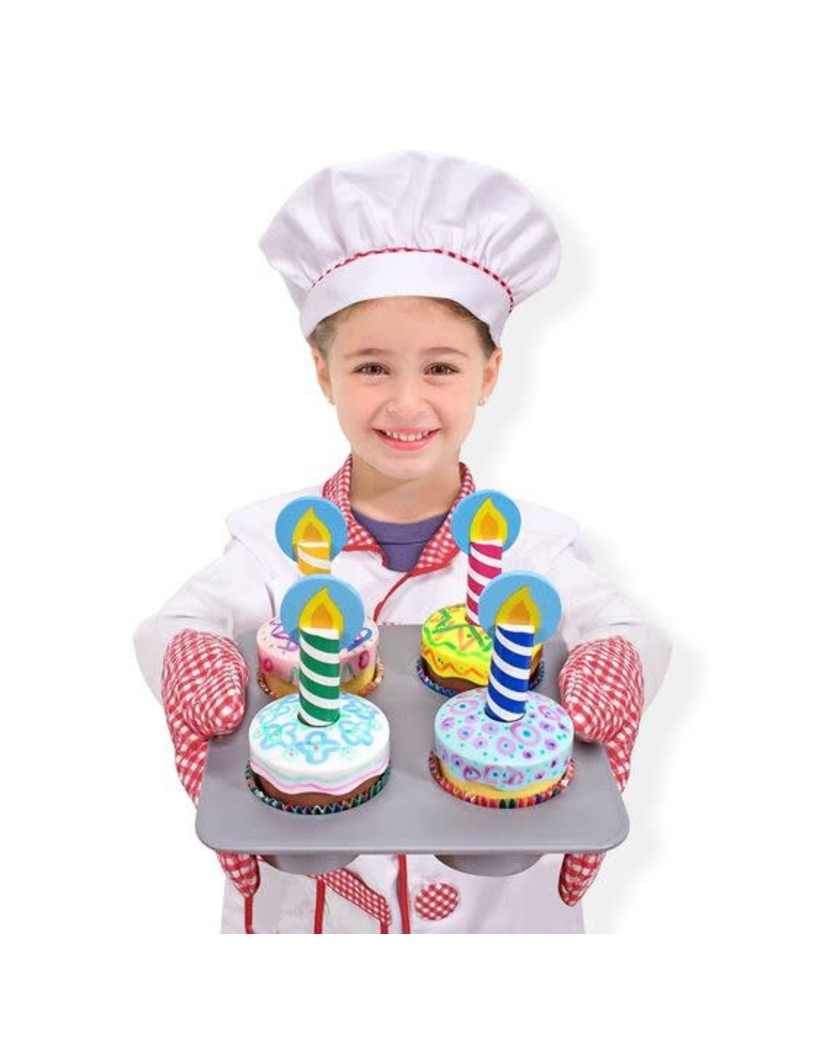 Melissa & Doug Melissa&Doug 14019 Houten Cupcake Set