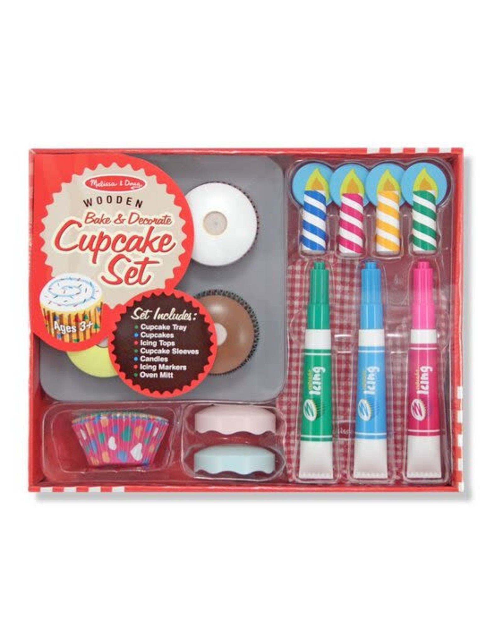 Melissa & Doug Melissa&Doug 14019 Houten Cupcake Set