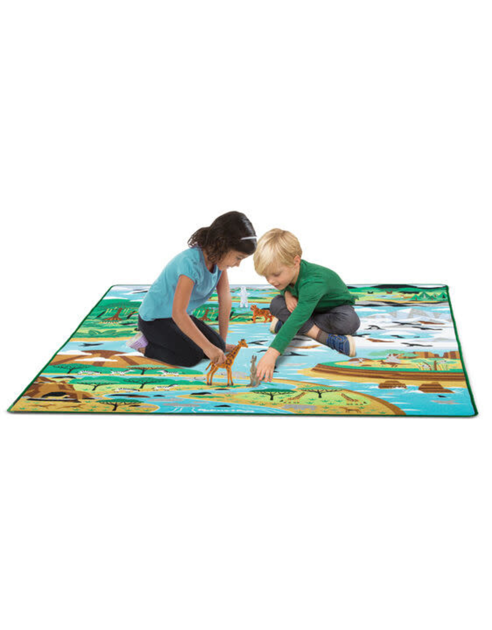 Melissa & Doug Melissa&Doug 15192 Jumbo Speelkleed Leefgebieden Dieren (147 cm x 200 cm)