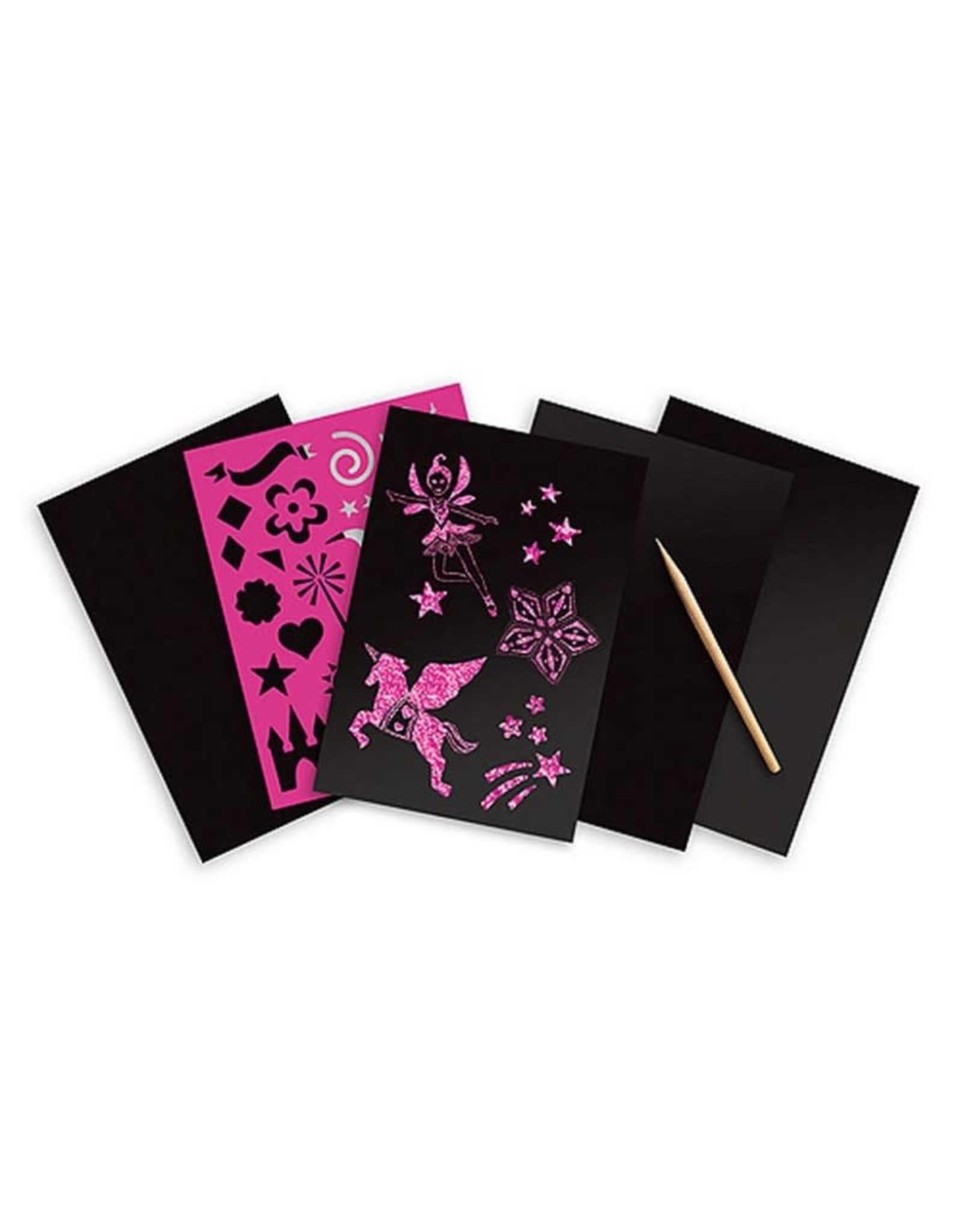 Melissa & Doug Melissa&Doug 15810 Scratch Art-Bladen: Roze Glitter met Prinsessen