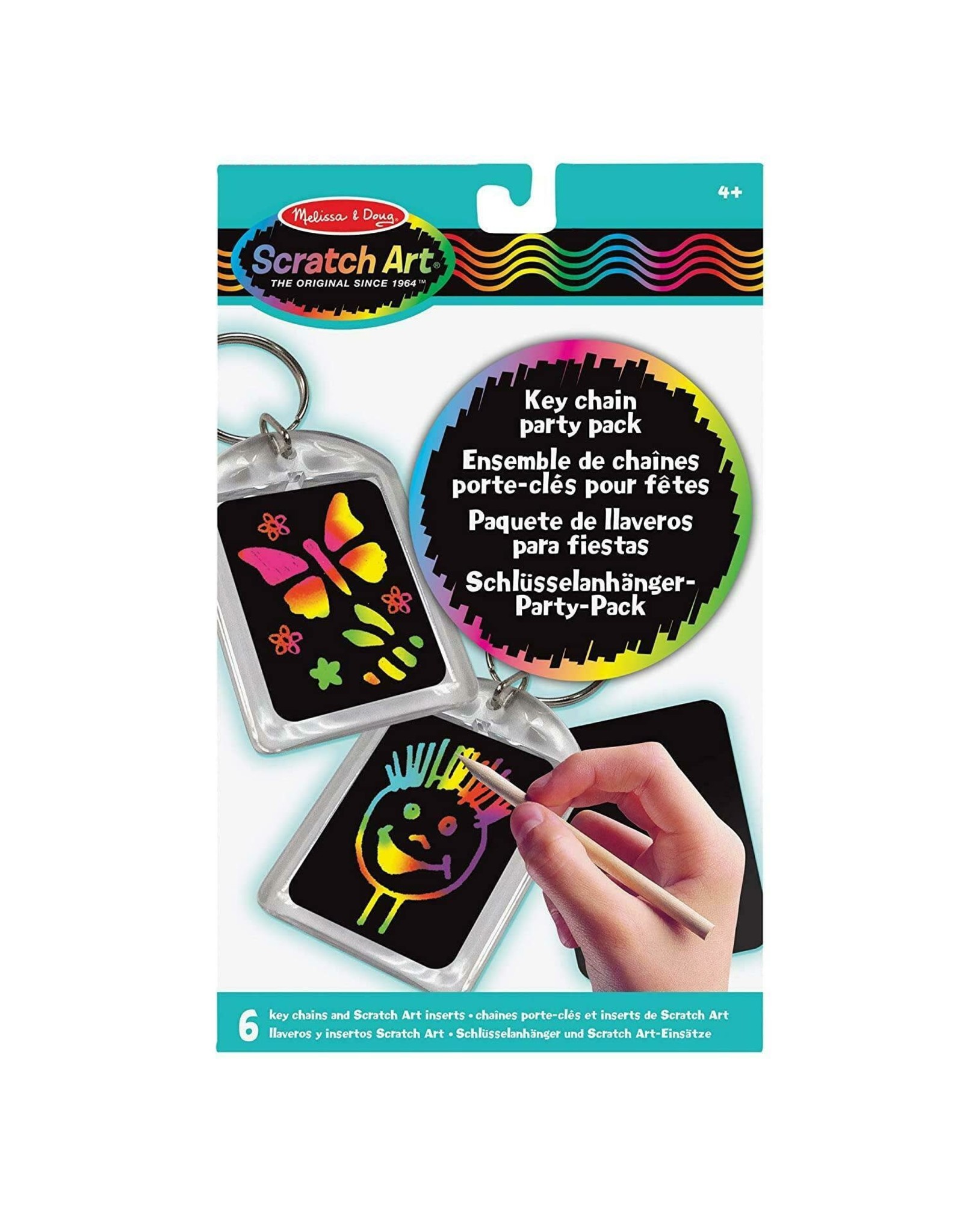 Melissa & Doug Melissa&Doug 15921 Scratch Art Feestset: Sleutelhangers