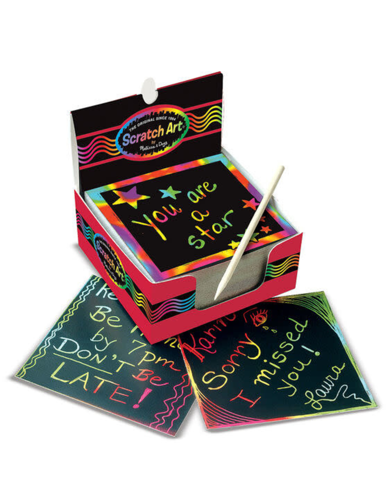 Melissa & Doug Melissa&Doug 15945 Mini Scratch Art Notitieblokje: Regenboog