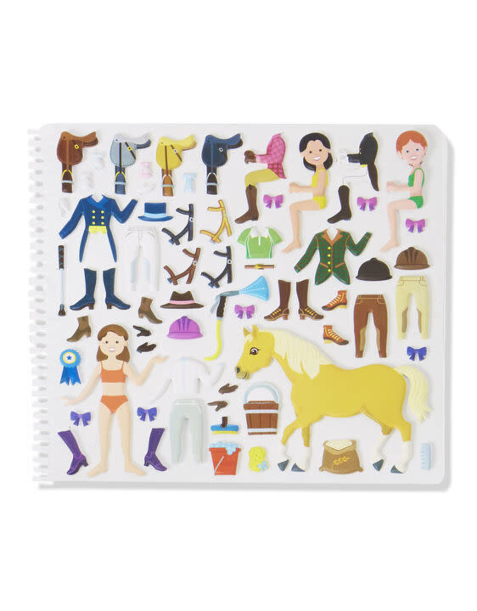 Melissa & Doug Melissa&Doug 19410 Deluxe Stickerboek met Extradikke Stickers Paardrijclub